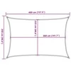 Burė nuo saulės, šviesiai siva, 2,5x4m, HDPE, 160g/m²