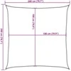 Burė nuo saulės, šviesiai siva, 2x2m, HDPE, 160g/m², kvadratinė