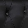 Chesterfield trivietė sofa, dirbtinė oda, juoda