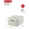 Curver Daiktadėžė su dangčiu Style, kreminės baltos spalvos, 18l, M