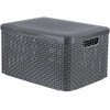 Curver Daiktadėžė su dangčiu Style, metalinė sidabrinė, 30l, L