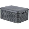 Curver Daiktadėžė su dangčiu Style, metalinė sidabrinė, 18l, M