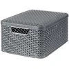 Curver Daiktadėžė su dangčiu Style, metalinė sidabrinė, 18l, M