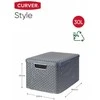 Curver Daiktadėžė su dangčiu Style, metalinė sidabrinė, 30l, L