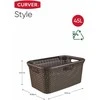 Curver Skalbinių krepšys Style, tamsiai rudos spalvos, 45l