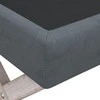 Daiktadėžė-taburetė, tamsiai pilka, 110x45x49cm, aksomas