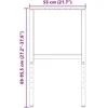 Darbastalio rėmai, 2vnt., juodi, 55x(69-95,5)cm, metalas