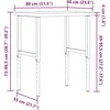 Darbastalis, 80x60x(73-99,5)cm, akacija, stačiakampis
