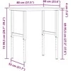 Darbastalis, 80x60x(73-99,5)cm, bukmedis, stačiakampis