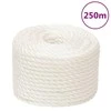 Darbo virvė, baltos spalvos, 12mm, 250m, polipropilenas