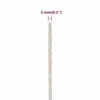 Darbo virvė, baltos spalvos, 3mm, 25m, polipropilenas