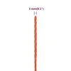 Darbo virvė, oranžinės spalvos, 3mm, 100m, polipropilenas