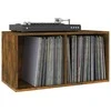 Dėžė vinilinėms plokštelėms, ąžuolo, 71x34x36cm, mediena
