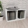 Dėžė vinilinėms plokštelėms, balta, 71x34x36cm, mediena