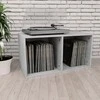 Dėžė vinilinėms plokštelėms, betono pilka, 71x34x36cm, mediena
