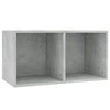 Dėžė vinilinėms plokštelėms, betono pilka, 71x34x36cm, mediena