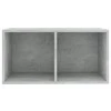Dėžė vinilinėms plokštelėms, betono pilka, 71x34x36cm, mediena