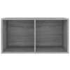 Dėžė vinilinėms plokštelėms, pilka, 71x34x36cm, mediena