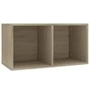 Dėžė vinilinėms plokštelėms, ąžuolo, 71x34x36cm, mediena