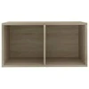 Dėžė vinilinėms plokštelėms, ąžuolo, 71x34x36cm, mediena