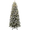 Dirbtinė Kalėdų eglutė su 150 LED lempučių ir sniegu, 120cm