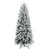 Dirbtinė Kalėdų eglutė su 150 LED lempučių ir sniegu, 120cm