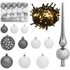 Dirbtinė Kalėdų eglutė su 150 LED, žaisliukais ir sniegu, 150cm