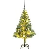 Dirbtinė Kalėdų eglutė su 150 LED, žaisliukais ir sniegu, 150cm