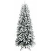Dirbtinė Kalėdų eglutė su 300 LED lempučių ir sniegu, 240cm