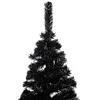 Dirbtinė Kalėdų eglutė su žaisliukais, juoda, 120cm, PVC