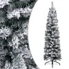Plona dirbtinė Kalėdų eglutė su sniegu, žalia, 150cm, PVC