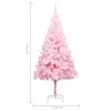 Dirbtinė Kalėdų eglutė su stovu, rožinės spalvos, 240cm, PVC
