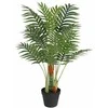 Dirbtinė palmė su trimis kamienais, žalios spalvos, 85cm, PP