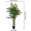 Dirbtinė palmė su trimis kamienais, žalios spalvos, 180cm, PP