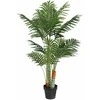 Dirbtinė palmė su trimis kamienais, žalios spalvos, 120cm, PP