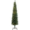 Dirbtinė siaura Kalėdų eglutė, 300 LED, 240cm