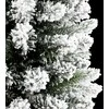 Dirbtinė siaura Kalėdų eglutė su sniegu, 150cm, PVC ir PE