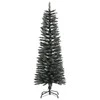 Dirbtinė siaura Kalėdų eglutė su stovu, žalia, 120cm, PVC