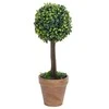 Dirbtiniai buksmedžiai vazonuose, 2vnt., žali, 33cm