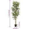 Dirbtinis bambukas, žalios spalvos, 120cm, 552 lapai