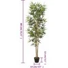 Dirbtinis bambukas, žalios spalvos, 80cm, 368 lapai