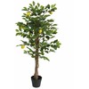 Dirbtinis citrinmedis su trimis kamienais, žalias, 120cm, PP