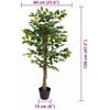 Dirbtinis citrinmedis su trimis kamienais, žalias, 120cm, PP
