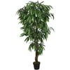 Dirbtinis mango medis, žalios spalvos, 150cm, 600 lapų