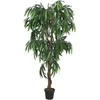 Dirbtinis mango medis, žalios spalvos, 150cm, 600 lapų