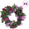 Gėlių girliandos, 6vnt., šviesiai violetinės, 250cm