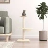 Draskyklė katėms su stovais iš sizalio, kreminės spalvos, 72cm