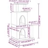 Draskyklė katėms su stovais iš sizalio, kreminės spalvos, 97cm