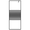 Dušo sienelė, juoda, 80x195cm, skaidrus ESG stiklas