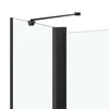 Dviguba sulankstoma dušo pertvara, juoda, 120x68x130cm, ESG